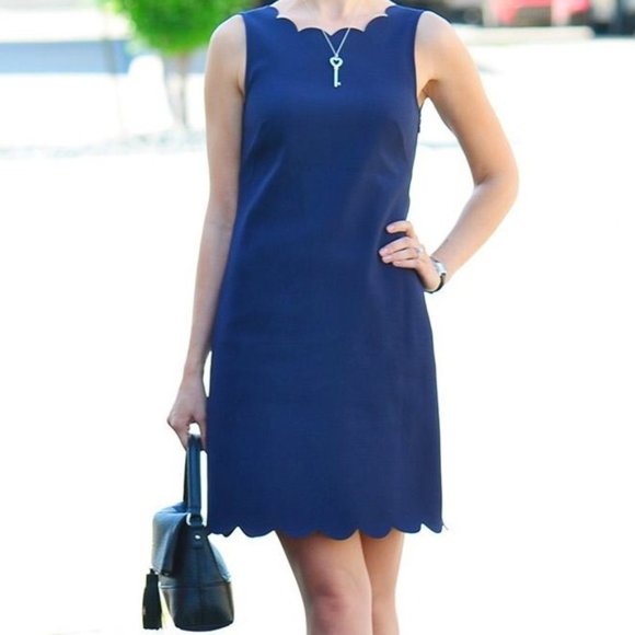 J. Crew Dresses & Skirts - NWT JCrew Navy Scalloped Hem Dress